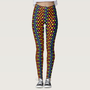 Leggings Diseño de corazón de arcoíris minimalista elegante