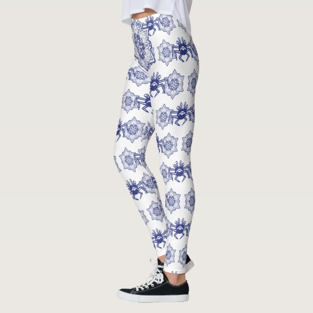 Leggings Diseño de cráneo monstruo azul (Izquierda)