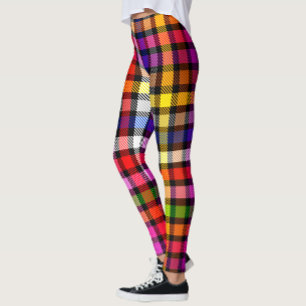 Leggings Diseño de Cuadro Escocés de Cuadros de Twill Color