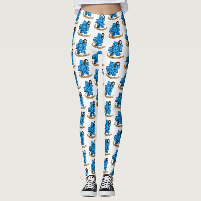 Leggings Diseño de dados de hechiceros (Anverso)