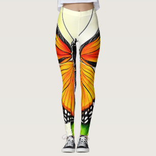 Leggings Diseño de detalles de ala mariposa