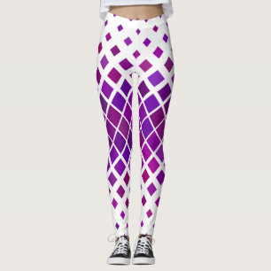 Leggings Diseño de Diamantes Magenta Púrpura