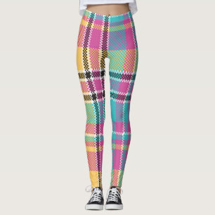 Leggings Diseño de diseño de diseño de color con diseño geo