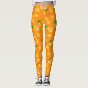 Leggings Diseño de diseño de Naranja de frugalidad