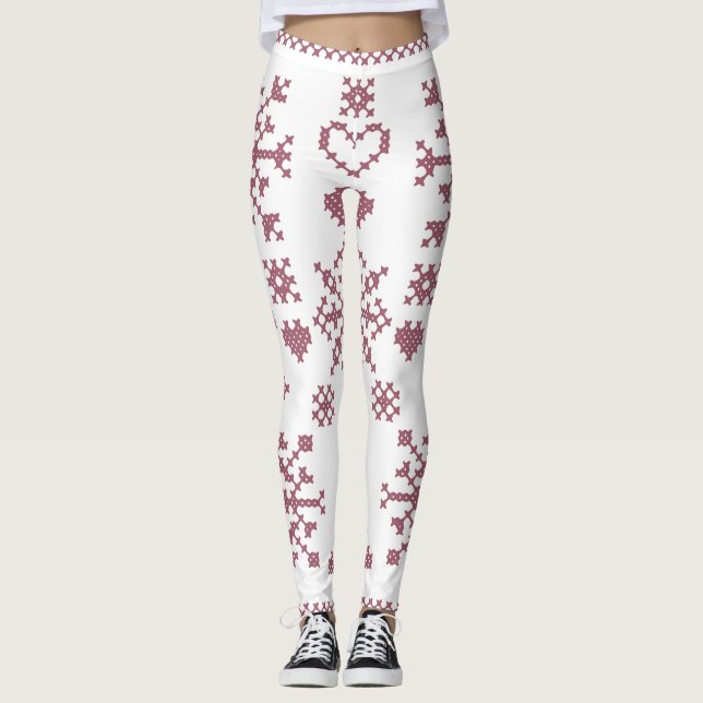 Leggings Diseño de ejemplo de patrón cruzado de navidades (Anverso)
