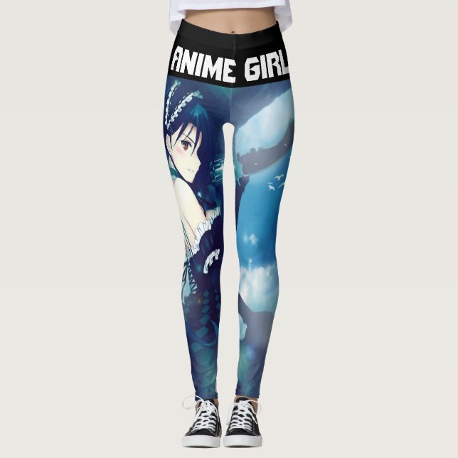 Leggings Diseño de espada y Chica de animaciones (Anverso)