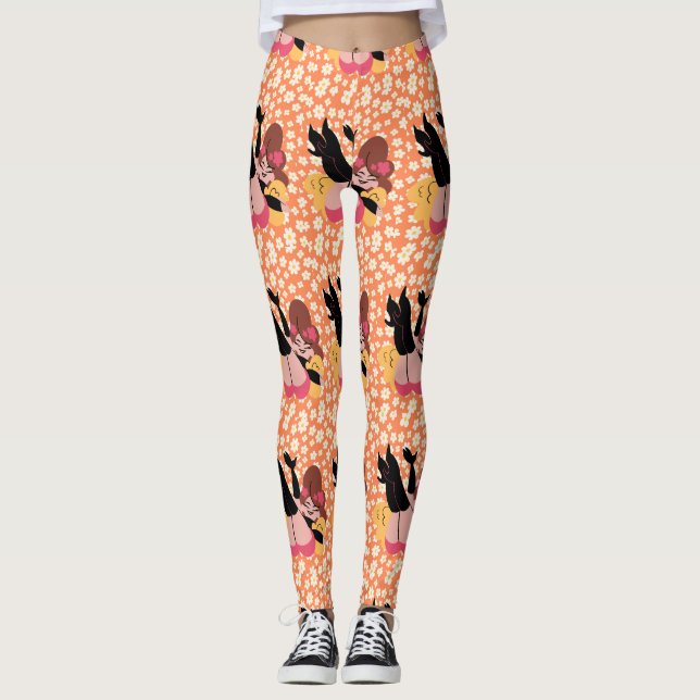 LEGGINGS DISEÑO DE ESTILO DE PATRÓN (Anverso)