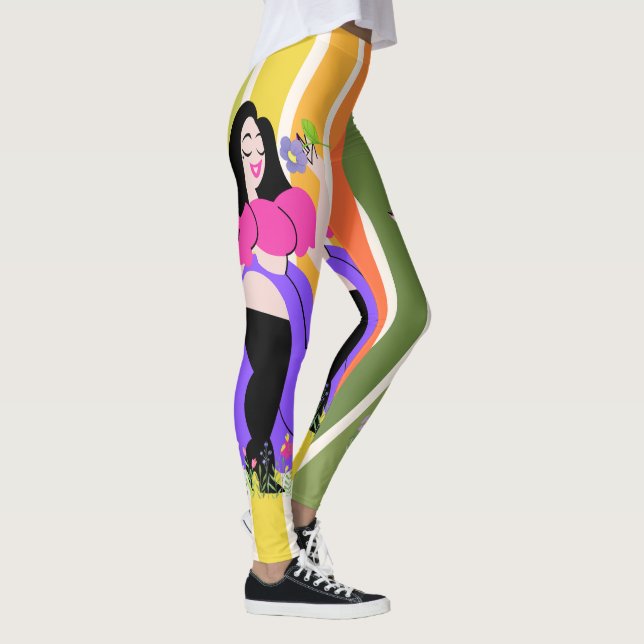 LEGGINGS DISEÑO DE ESTILO DE PATRÓN (Derecha)