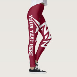 Leggings Diseño de estrella tribal personalizada burgundy