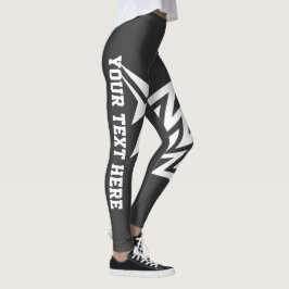 Leggings Diseño de estrella tribal personalizado gris carbó