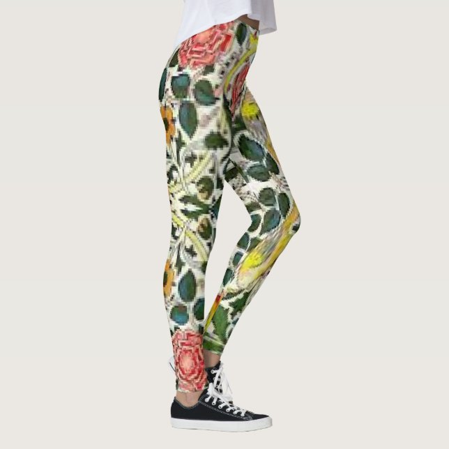 Leggings Diseño de flores de William Morris Seaweed (Derecha)