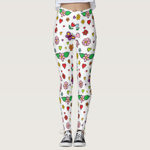 Leggings Diseño de flores maravillosas