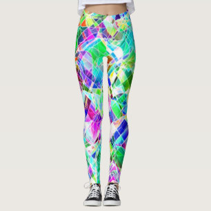 Leggings Diseño de fragmentos de color lindo