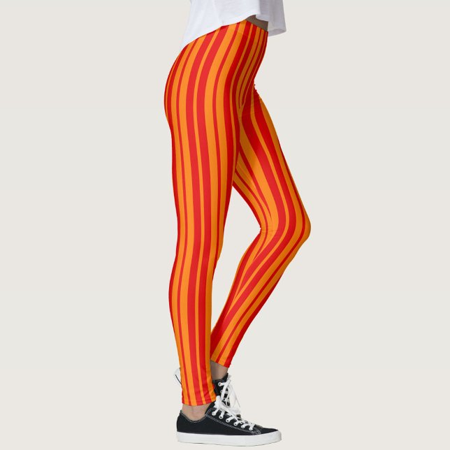 Leggings Diseño de franjas rojas y Naranjas (Subido por el creador)