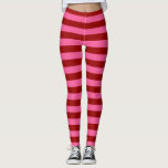 Leggings Diseño de franjas rosadas rojas maroon<br><div class="desc">Maroon rayas rojas oscuras y rosas patrón de repetición horizontal sin costura Diseño</div>