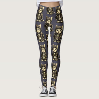 Leggings Diseño de gatitos de rock de punk