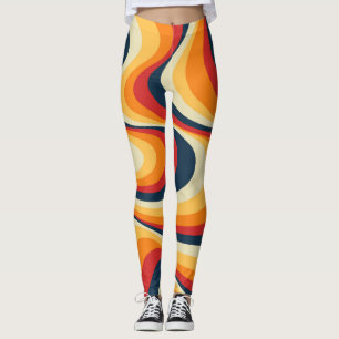 Leggings Diseño de giro colorido y abstracto