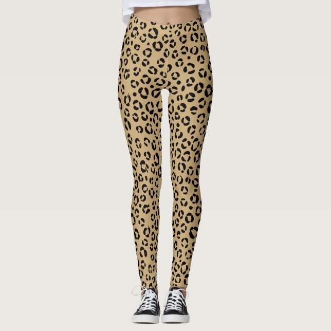 Leggings Diseño de impresión leopardo (Anverso)