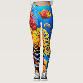 Leggings Diseño de jardines de coral subacuáticos