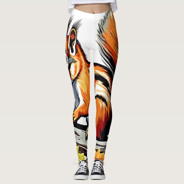 Leggings Diseño de la ardilla otoñal (Anverso)