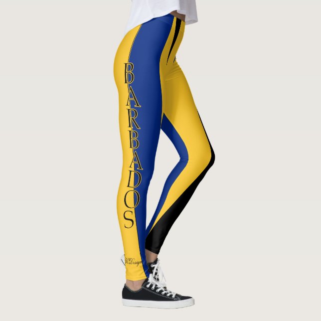 Leggings Diseño de la bandera de Barbados (Derecha)