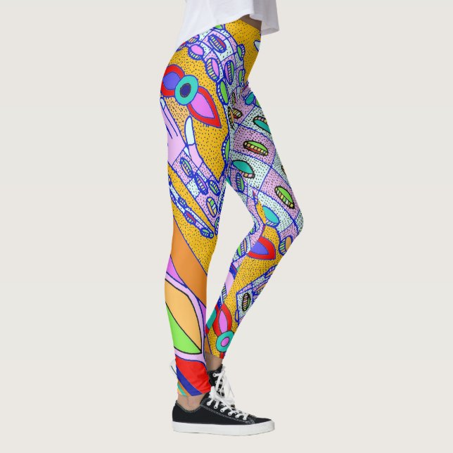 Leggings Diseño de la leyenda del cocodrilo tropical (Derecha)