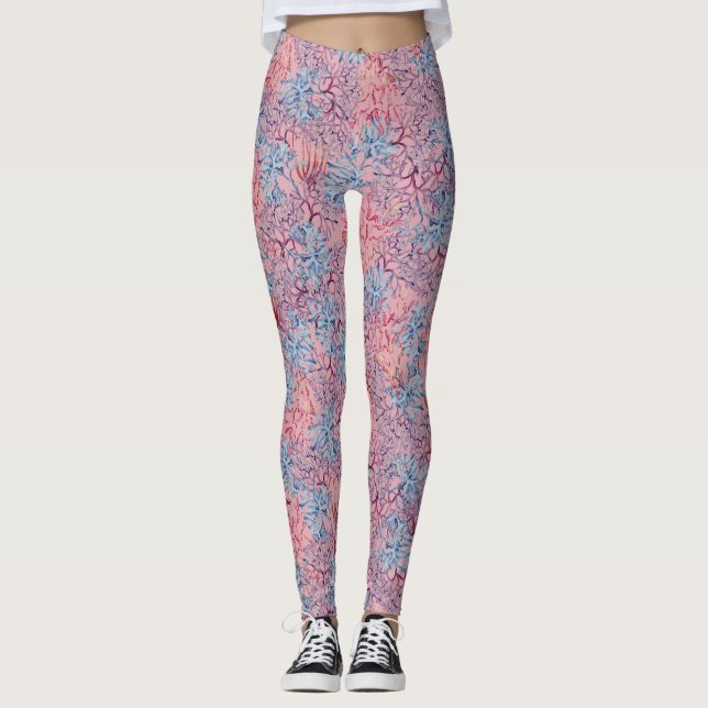 Leggings Diseño de la serie de composición de acuarela suba (Anverso)