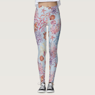 Leggings Diseño de la serie de composición de acuarela subm