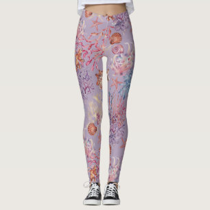 Leggings Diseño de la serie de composición de acuarela subm