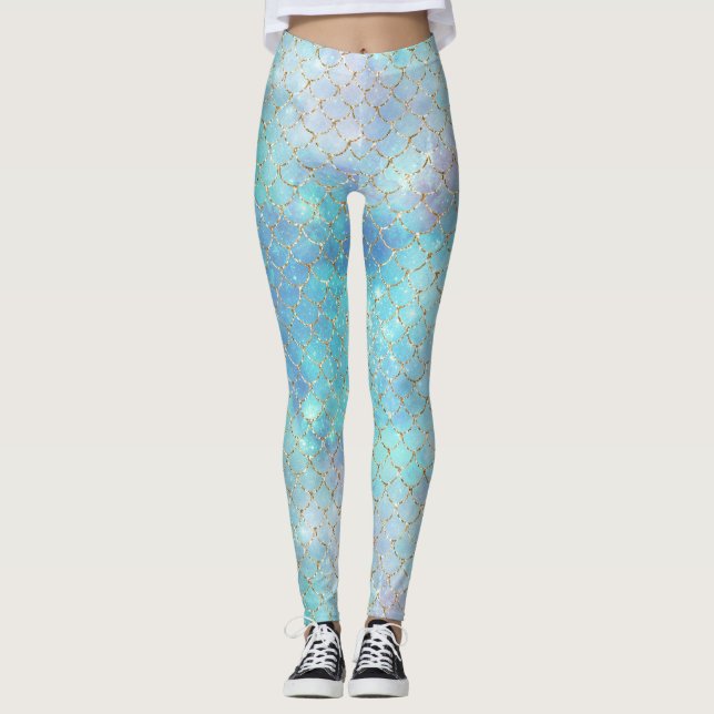 Leggings Diseño de la serie de galaxias de sirena 2 (Anverso)