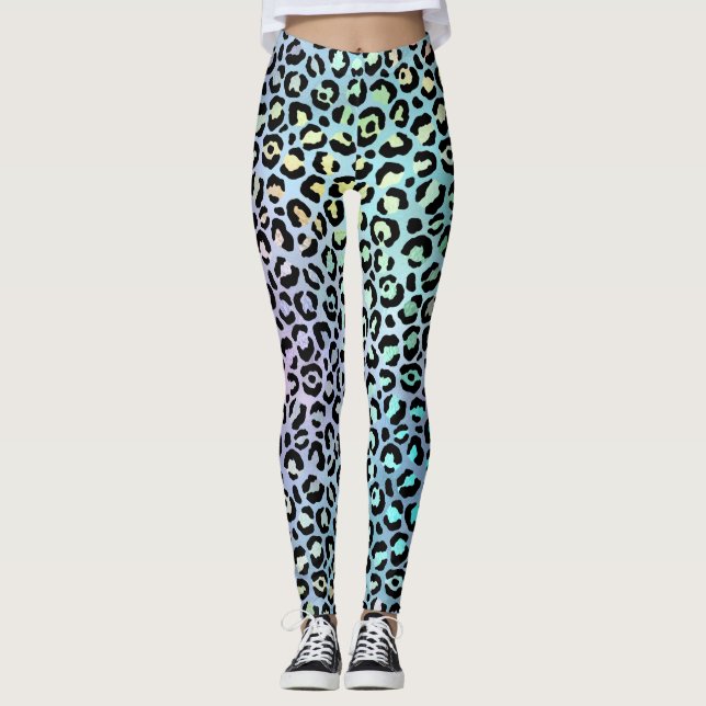 Leggings Diseño de la serie de leopardo irlandés 8 (Anverso)