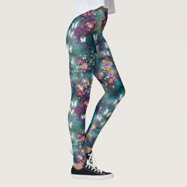 Leggings Diseño de la serie de mariposas mística 11 (Derecha)