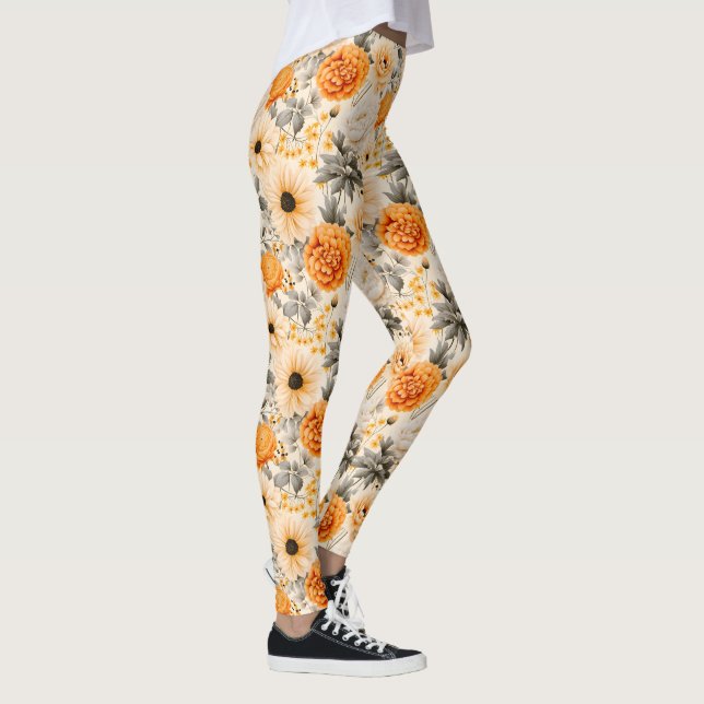 Leggings Diseño de la serie floral otoño 1 (Derecha)