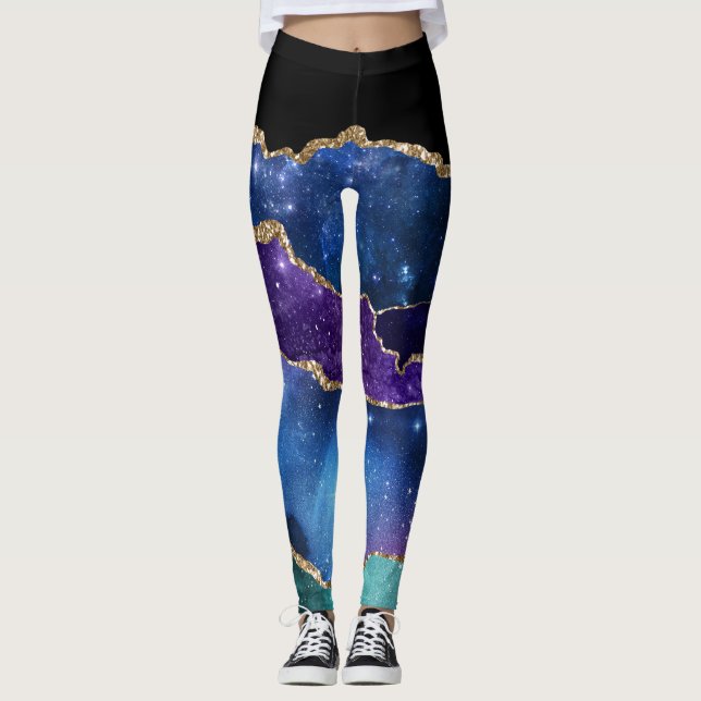 Leggings Diseño de la serie Galaxy Agate 13 (Anverso)