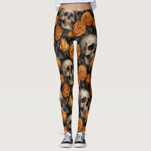 Leggings Diseño de la serie Skull and Rosas 11