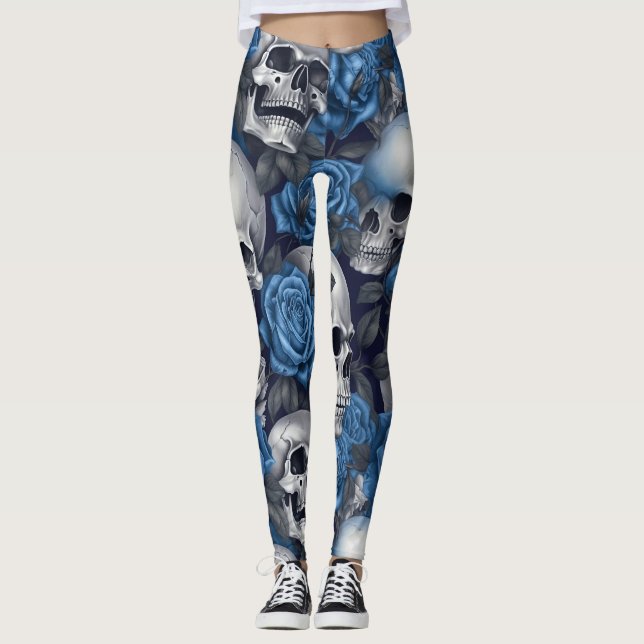 Leggings Diseño de la serie Skull y Rosas 12 (Anverso)