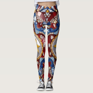 Leggings Diseño de las piernas con colores colombianos
