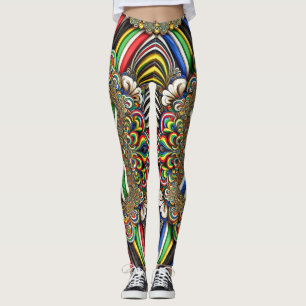 Leggings Diseño de las piernas con colores sudafricanos