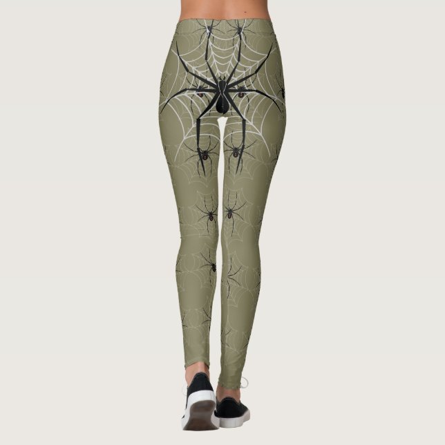 Leggings Diseño de las polainas de la araña de la viuda (Reverso)
