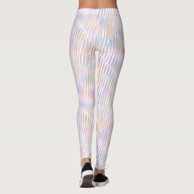 Leggings Diseño de líneas coloridas (Reverso)