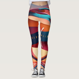 Leggings Diseño de logotipo abstracto