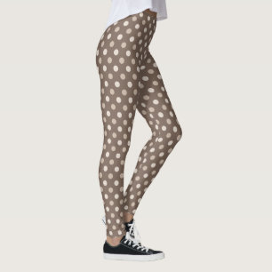 Leggings Diseño de lunares marrones neutros de la Tierra