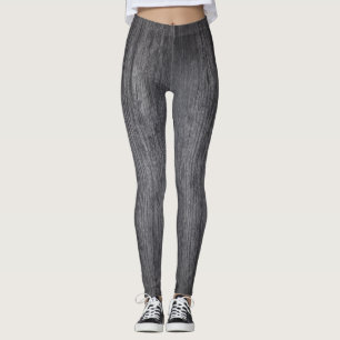 Leggings diseño de madera gris y templada