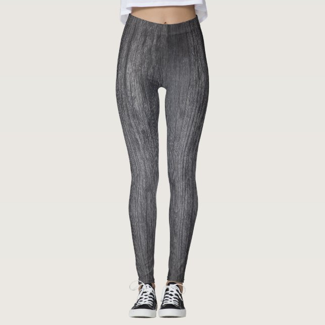Leggings diseño de madera gris y templada (Anverso)