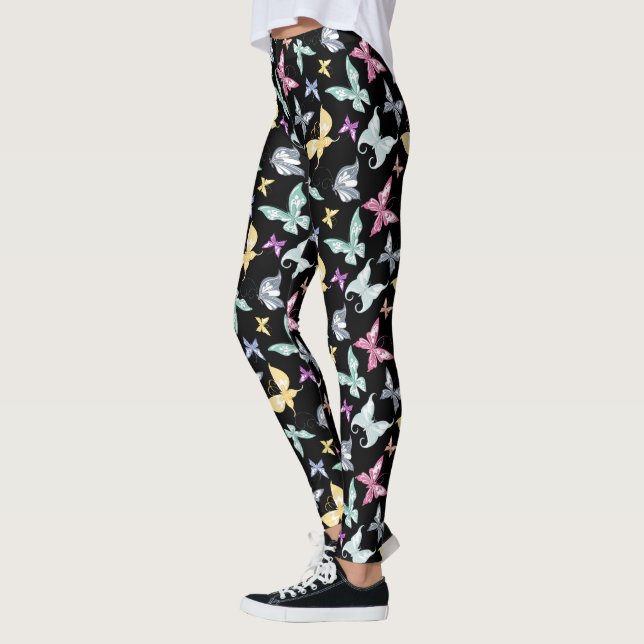 Leggings Diseño de mariposa Cute Pastel (Izquierda)