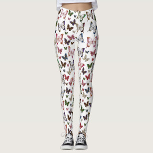 Leggings Diseño de mariposa de primavera colorida