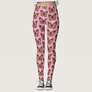 Leggings Diseño de mariposa monarca - Piernas