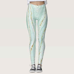 Leggings diseño de mármol líquido pintado a mano elegante c