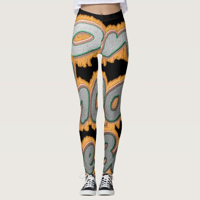 Leggings Diseño De Material Artístico Cuto Acerca De "Elegi (Anverso)