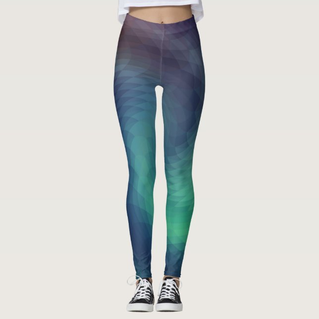 Leggings Diseño de moda geométrica en espiral mística (Anverso)